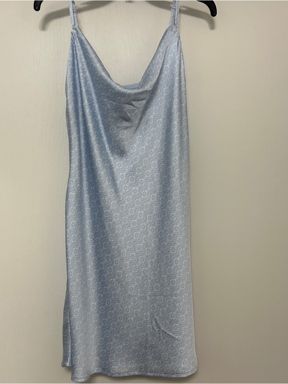 Hollister Light Blue Satin Slip Dress